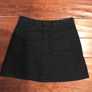 Black Jean Mini Skirt
